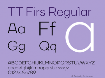 TT Firs Regular Version 1.010图片样张