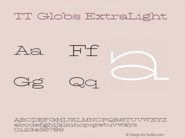 TT Globs ExtraLight Version 1.000.27052021图片样张
