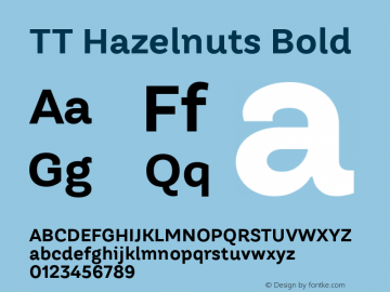 TT Hazelnuts Bold Version 1.010.08122020图片样张