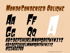 MondoCondensed Oblique Rev. 003.000图片样张