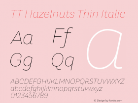 TT Hazelnuts Thin Italic Version 1.010.08122020图片样张