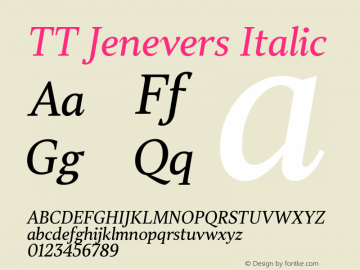 TT Jenevers Italic Version 1.100.22042020图片样张