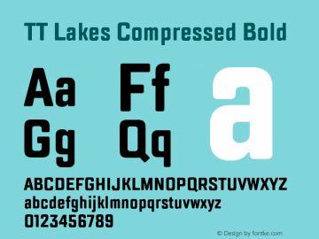 TT Lakes Compressed Bold Version 1.000图片样张