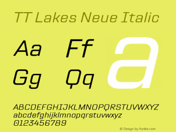 TT Lakes Neue Italic Version 1.100.14042021图片样张