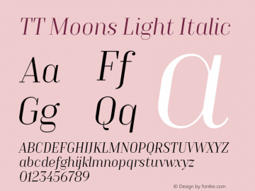 TT Moons Light Italic Version 1.110图片样张