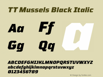 TT Mussels Black Italic Version 1.010.17122020图片样张