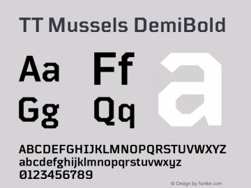 TT Mussels DemiBold Version 1.010.17122020图片样张