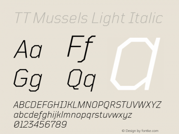 TT Mussels Light Italic Version 1.010.17122020图片样张