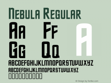 Nebula Regular Rev. 003.000 Font Sample