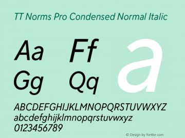 TT Norms Pro Condensed Normal Italic Version 3.000.12072021图片样张