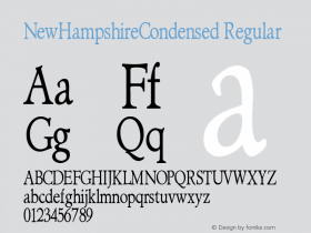 NewHampshireCondensed Regular Rev. 003.000图片样张