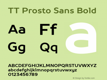 TT Prosto Sans Bold Version 1.110图片样张