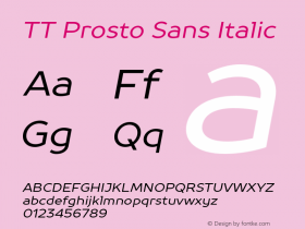 TT Prosto Sans Italic Version 1.110图片样张