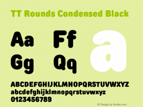 TT Rounds Condensed Black Version 1.020.15032021图片样张