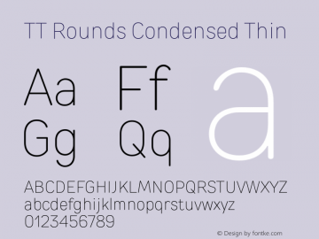 TT Rounds Condensed Thin Version 1.020.15032021图片样张