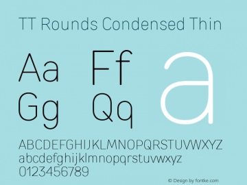 TT Rounds Condensed Thin Version 1.020.15032021图片样张