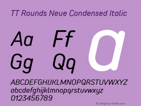 TT Rounds Neue Condensed Italic Version 1.010.28122020图片样张