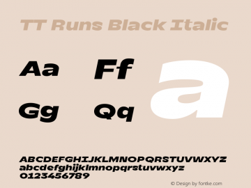 TT Runs Black Italic Version 1.100.18052021图片样张