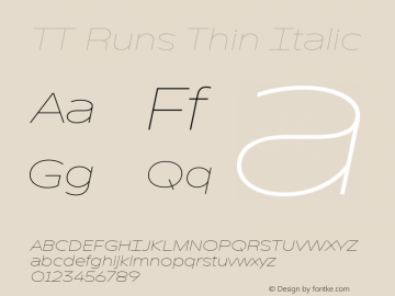 TT Runs Thin Italic Version 1.100.18052021图片样张