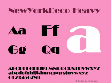 NewYorkDeco Heavy Rev. 003.000图片样张