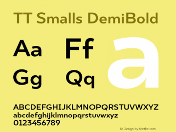 TTSmalls-DemiBold Version 1.000图片样张