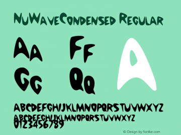 NuWaveCondensed Regular Rev. 003.000 Font Sample