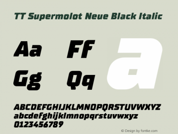 TT Supermolot Neue Black Italic Version 1.000图片样张