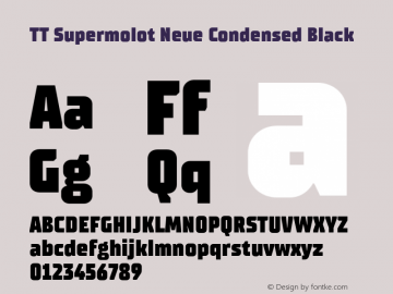 TT Supermolot Neue Condensed Black Version 1.000图片样张