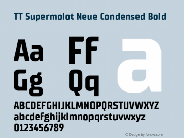 TT Supermolot Neue Condensed Bold Version 1.000图片样张