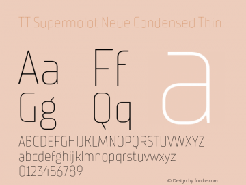 TT Supermolot Neue Condensed Thin Version 1.000图片样张