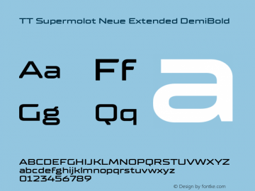 TT Supermolot Neue Extended DemiBold Version 2.000.04082021图片样张