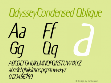 OdysseyCondensed Oblique Rev. 003.000图片样张