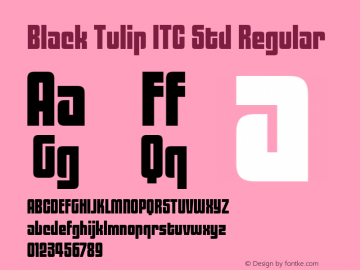 BlackTulipITCStd Version 1.101;PS 001.001;hotconv 1.0.38图片样张