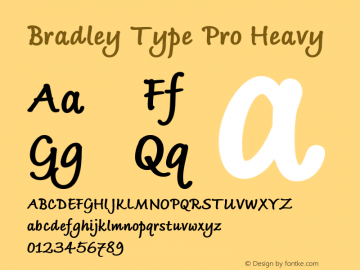 BradleyTypePro-Heavy Version 1.00图片样张