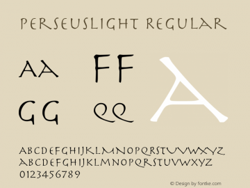 PerseusLight Regular Rev. 003.000 Font Sample