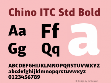 Chino ITC Std Bold Version 1.000图片样张