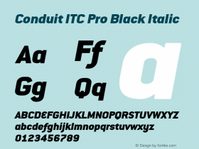 ConduitITCPro-BlackItalic Version 1.10, build 5, s3图片样张