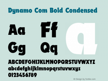 Dynamo Com Bold Condensed Version 2.000图片样张