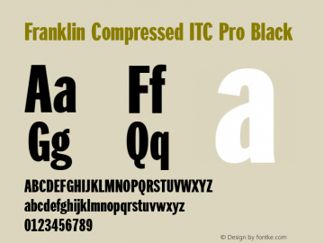 Franklin Compressed ITC Pro Black Version 1.01图片样张