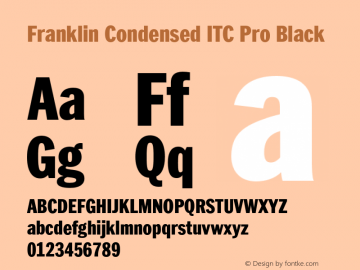 FranklinCondITCPro-Black Version 1.01图片样张