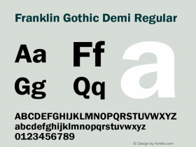 Franklin Gothic Demi Version 2.00m图片样张