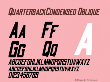 QuarterbackCondensed Oblique Rev. 003.000图片样张