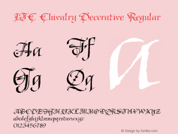 ITC Chivalry Decorative Regular Version 1.00图片样张