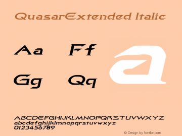 QuasarExtended Italic Rev. 003.000图片样张
