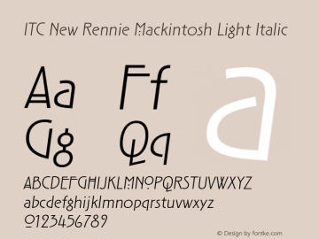ITC New Rennie Mackintosh Lt It Version 1.00, build 3, s3图片样张