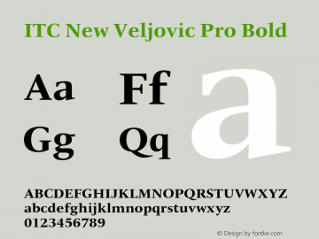 ITC New Veljovic Pro Bold Version 1.00图片样张