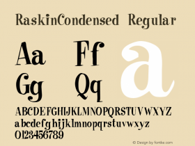 RaskinCondensed Regular Rev. 003.000图片样张