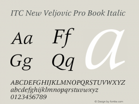 ITC New Veljovic Pro Book It Version 1.00图片样张