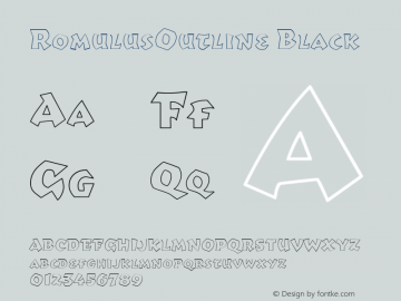 RomulusOutline Black Rev. 003.000 Font Sample