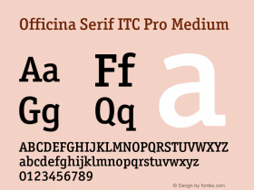 Officina Serif ITC Pro Md Version 2.00图片样张
